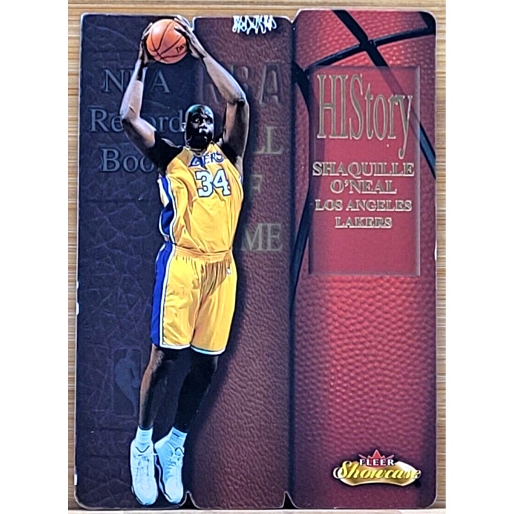 2000-01 FLEER SHOWCASE SHAQUILLE O'NEAL HISTORY LAKERS